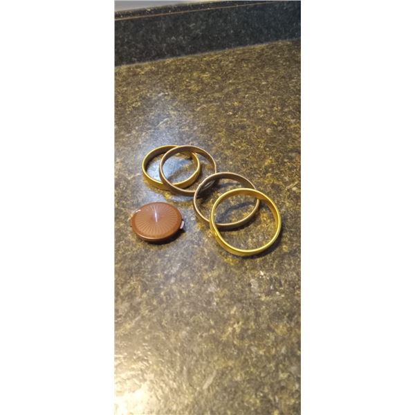 Vintage Arm Band Garters (4) & 1980s Tupperware Pill Holder