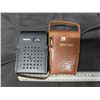 Image 1 : (2) Vintage Pocket Transistor Radios (Not Tested) w/ Leather Case