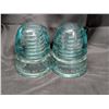 Image 1 : 2 Green Canadian Pacific RY Insulators