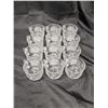 Image 2 : Vintage Glass Punch Bowl and 12 Glasses (Good Condition)