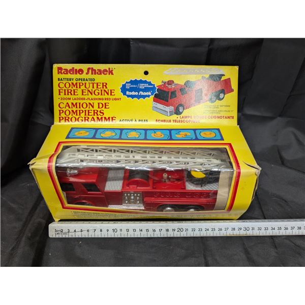 Vintage Radio Shack Battery Operated Computer Fire Engine (w/ OG Box)