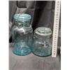 Image 1 : (2) Vintage Atlas E-Z Seal Blue Jars