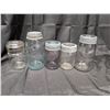 Image 1 : (5) American Porcelain (2) Gem, Safety Seal, Corona Vintage Jars Tight Sealed