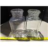 Image 1 : 2 large glass storage jars- 10"H