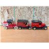 Image 1 : (3) Canadian tire branded Vehicles Vintage Delivery Truck Money Bank, Runabout Bank, and Delivery Va