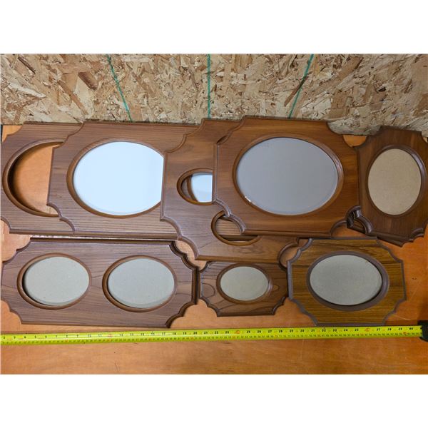 Lot of wood picture frames- sizes vary