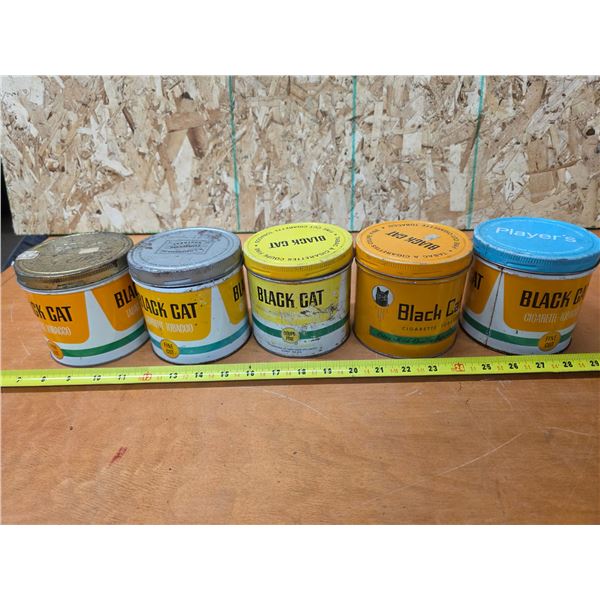 Black cat cigarette tins
