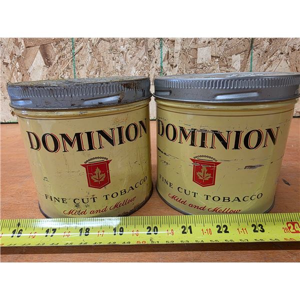 Dominion tobacco tins