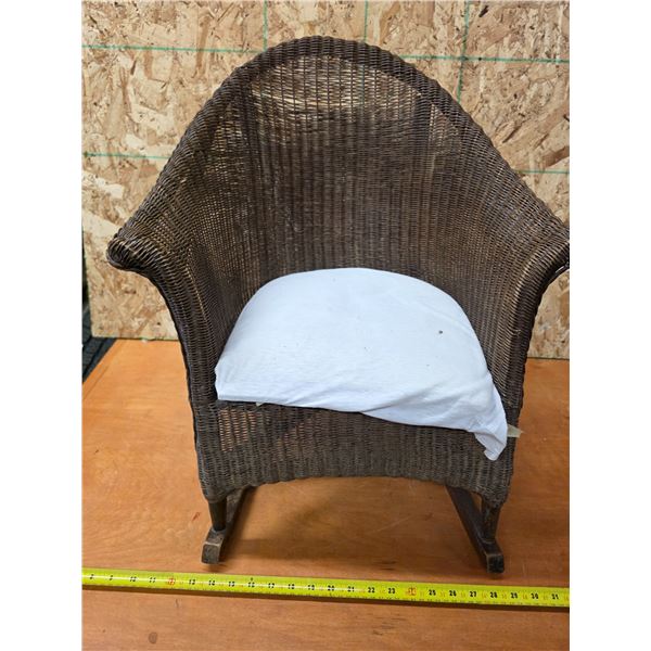 Small wicker rocking chair