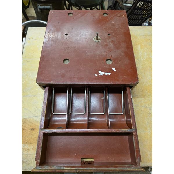 Vintage wood register- no key missing parts
