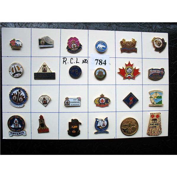 LOT OF 24 DIFFERENT ROYAL CANADIAN LEGION PIN  - Different Than Other Lots