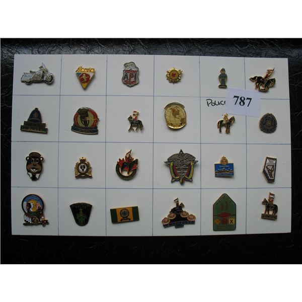LOT OF 24 DIFFERENT RCMP and POLICE RELATED PIN - Different than previous lot