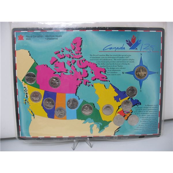 1992 CANADA 125th COIN SET - QUARTERS and DOLLAR COIN