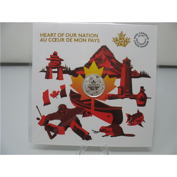 2017 ROYAL CANADIAN MINT SILVER $3.00 COIN - HEART of OUR NATION