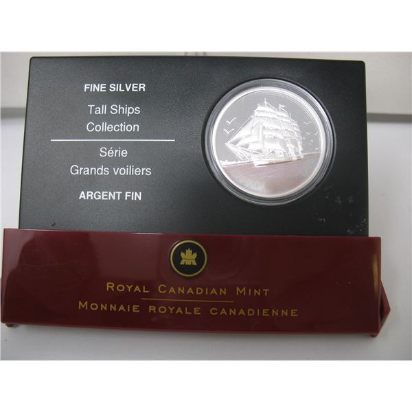 2005 ROYAL CANADIAN MINT SILVER $20 COIN - TALL SHIPS SERIES - .9999 PURE - 31.39 grams
