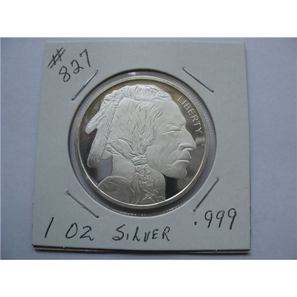 INDIAN HEAD / BUFFALO .999 PURE SILVER - 1 OUNCE SILVER