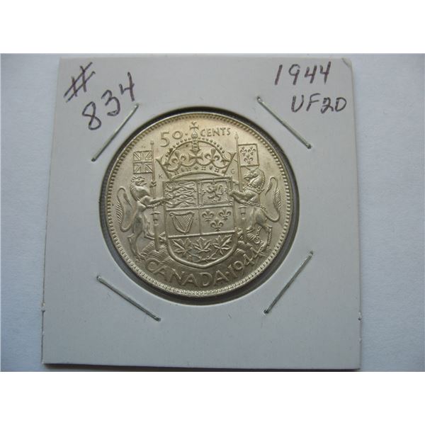 1944 CANADIAN SILVER 50 CENT COIN