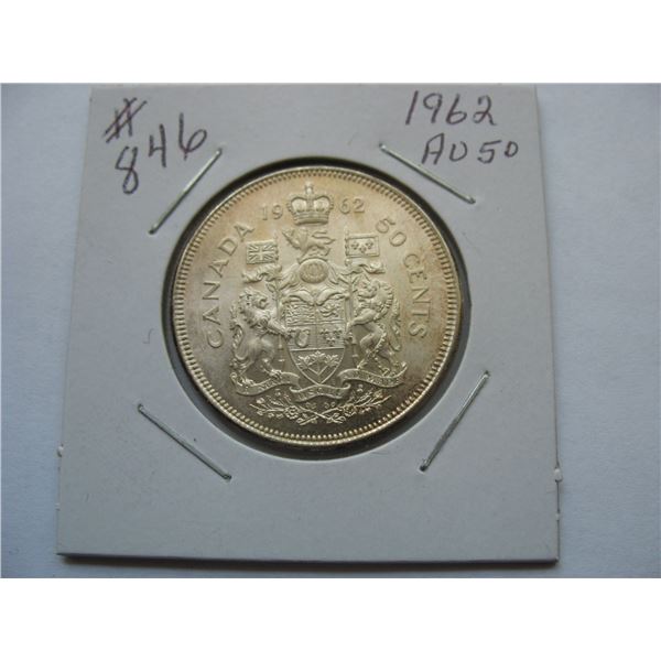 1962 CANADIAN SILVER 50 CENT COIN