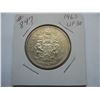 Image 1 : 1963 CANADIAN SILVER 50 CENT COIN