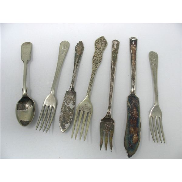 VINTAGE LOT OF SILVERWARE - LITTLE JACK HORNER - LITTLE RED RIDING HOOD & MISC.