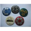 Image 1 : 1982 - 1986 COIN WEEK NORTH AMERICA PINBACK BUTTONS - Set of 5