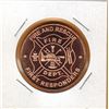 Image 1 : 1 OUNCE COPPER -  .999 FINE - FIRE and RESCUE - FIRE DEPARTMENT - FIRST RESPONDERS