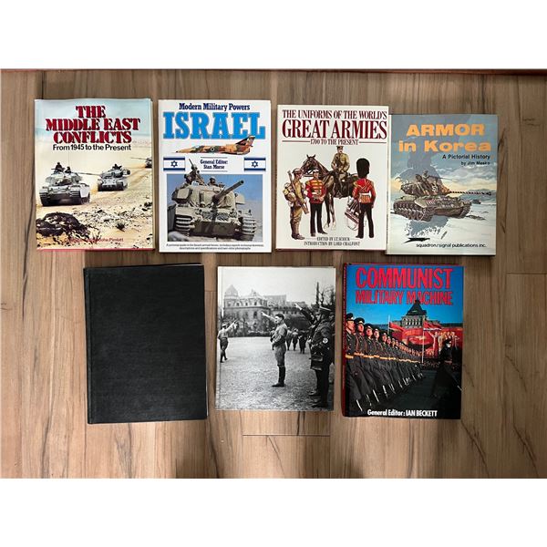 883 – Foreign Military Powers lot of 7 hardcover books.