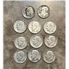 Image 1 : 895 – Coins. Lot of 11 American US silver dimes from 1950s.
