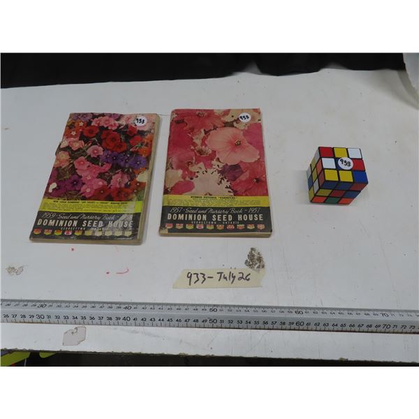 1950s seed catalogs, rubiks cube