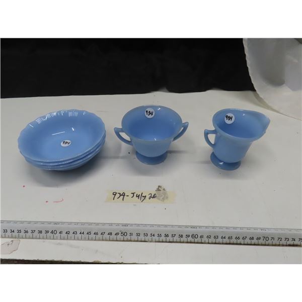Pyrex delphite blue