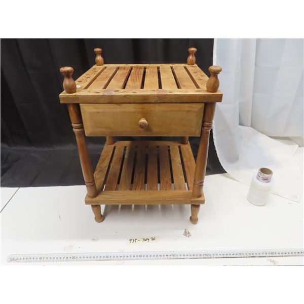 wooden vintage table