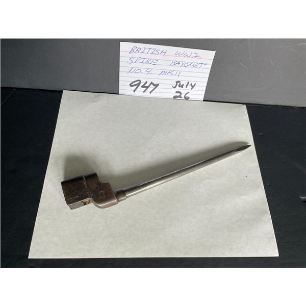British WW2 spike bayonet No. 4 MK 11