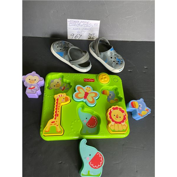 Fisher Price - Puzzle Music - working - Kids’ Crocs size 6/7