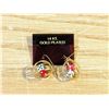 Image 1 : 14Kt Gold Plated Earrings Dice Cage Design