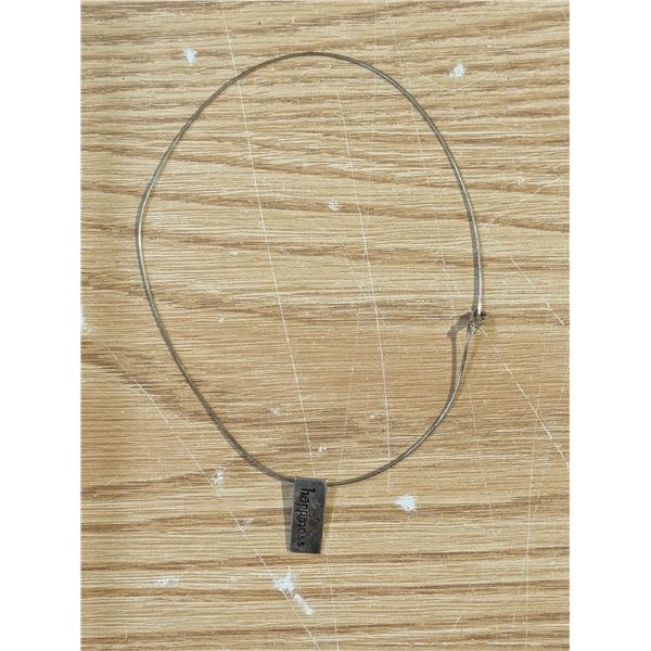 9.25 Silver Necklace (Chain w/ Happiness Pendent)