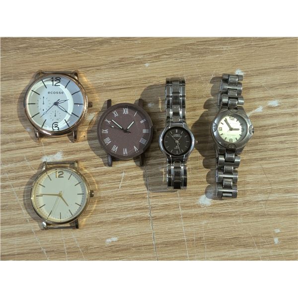 (2) Stainless Steel Watches (1) Caprice (1) Point Zero + Misc. Watches