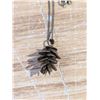 Image 2 : 9.25 Silver Chain w/ Pinecone Pendant Chain