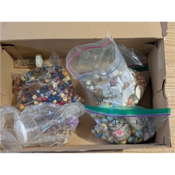 Box full of misc. Jewelry Beads and etc.