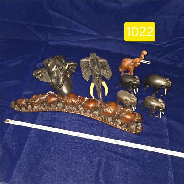 Various Elephant Figurines