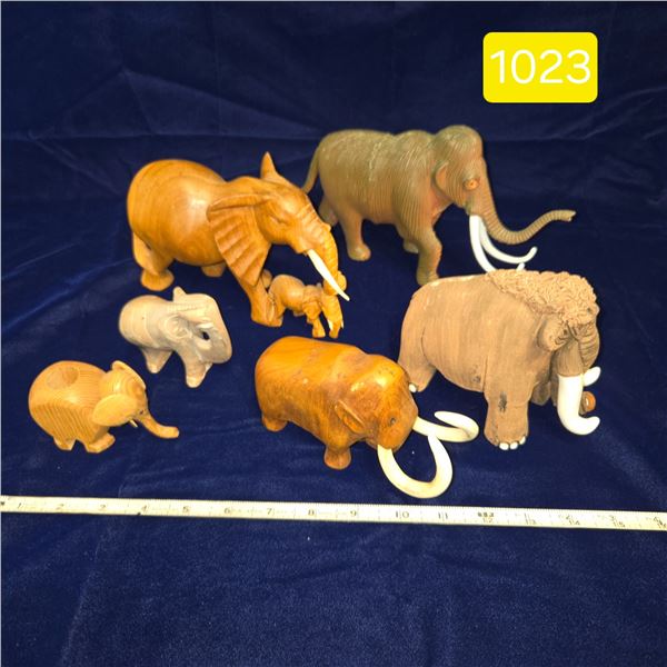 Various Elephant and Mammot Figurines