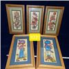 Image 1 : 5 Large Vintage Decoupage Pictures
