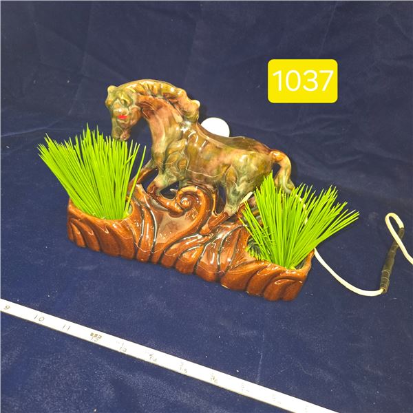 Vintage Horse Lamp - works
