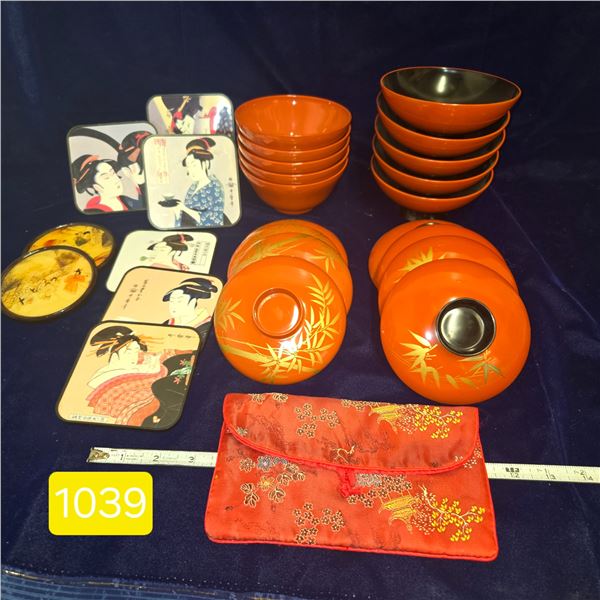 Japan Lacquerware (10), Coasters can be hung as well