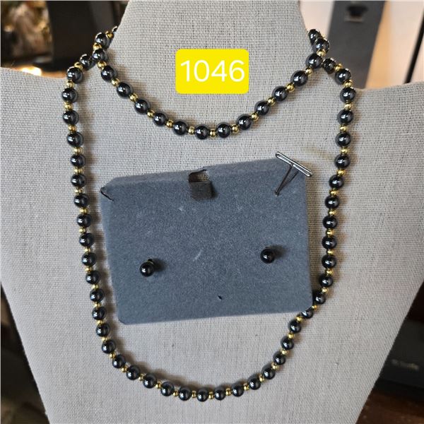Vintage Necklace, Bracelent, Pierce Earrings