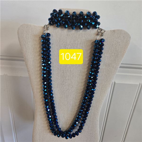 Vintage Heavy Beaded (glass?) 2 Strand Necl