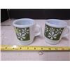 Image 1 : 2 fire king green mugs
