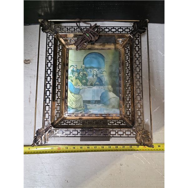 Light hologram picture of religious figures