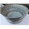 Image 1 : Large galvinized wash tub- 25" by 11"H
