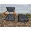 Image 1 : chair and foot stool- chair is 30"H and stool is 13"H
