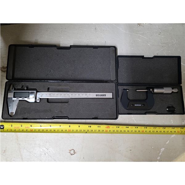 Mastercraft micrometer and digital caliper